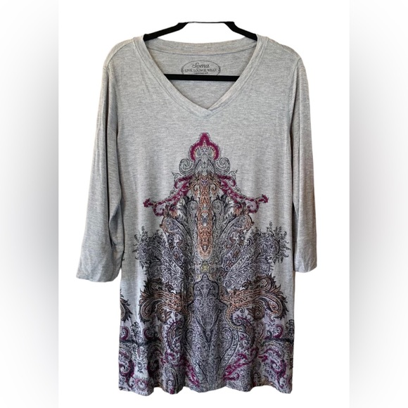 Soma Loungewear Sz Medium Tunic - Picture 1 of 6